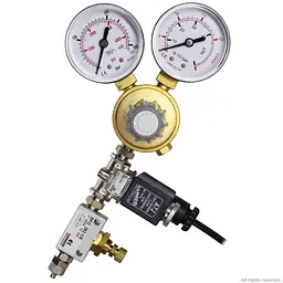 Комплект CO2 редуктор + електроклапан 220 В + кран Camozzi - мініатюра 1