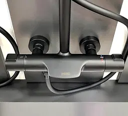 Душова система Dusel Centro Thermostatic Black (281307000), Чорний матовий - мініатюра 6