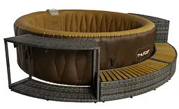 Джакузі-SPA надувне Thunder MOCHA 6-місне + сірі меблі з ротанга – 4 шт (MOCHA-HALF-GRAY) - мініатюра 3