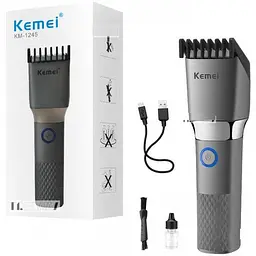 Акумуляторна машинка Kemei Km-1245 для стрижки волосся - мініатюра 8