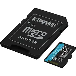 Карта пам'яті Kingston MicroSDXC 128GB Canvas Go! Plus class10 UHS-I U3 V30 +adapter SD (SDCG4/128GB) - мініатюра 2