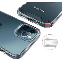 Чохол-накладка BeCover Space Case для Apple iPhone 12 Pro Max Transparancy (707794) - мініатюра 4
