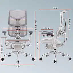 Крісло офісне Sihoo Doro S300 Mesh Light Grey (S300-M202) - мініатюра 6