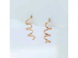Сережки Xuping гвоздики Спіраль 58115 17х5мм 1.3г позолота 18К