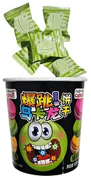 Печиво Макарон Gangfu Creamy Popping Candy зі смаком чаю Матча і вибуховою карамелью 80г - мініатюра 3