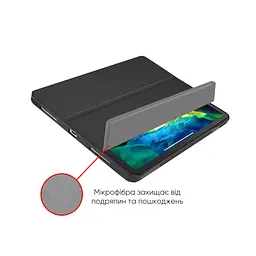 Чехол AIRON Premium SOFT для iPad Pro 11" 1-4-го поколения 2017-2022 с защитной пленкой и салфеткой Black - мініатюра 9