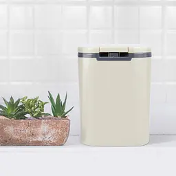 Відро для сміття MBM My Home з кришкою 2 л бежеве (BIN-06 2L BEIGE) - мініатюра 4