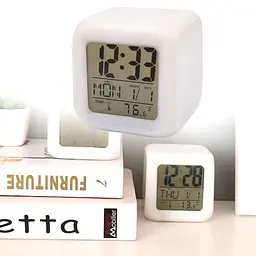 Годинник UFT Clock kub Colour Changing з термометром хамелеон - мініатюра 6