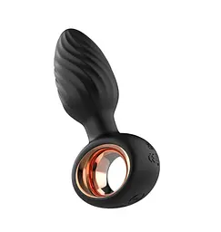 Анальна пробка B - Series Cute Aisi Rotating Plug, 10.9 см (чорний) - мініатюра 7