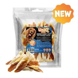 Ласощі для собак UniQ PETS Кролячі вуха з куркою 500 г