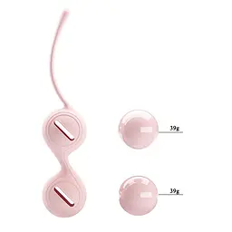Вагінальні кульки Pretty Love Kegel Tighten Up, 16.3 см, світло-рожевий - мініатюра 3