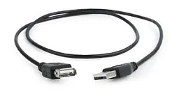 Кабель USB 2.0 AM - USB AF, 0.75 м, чорний, Cablexpert (CC-USB2-AMAF-75CM/300-BK)