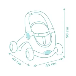 Коляска для ляльок Smoby Little для прогулянок 3в1, з пупсом, синій (140308)