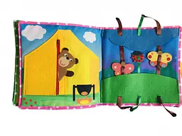 Текстильна розвиваюча книга для малят Bambini "Щеня" 403655 - мініатюра 3