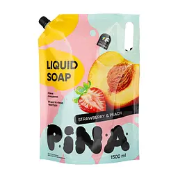 Жидкое мыло Pina Strawberry and peach Дой-пак 1500 мл (4820287020425)