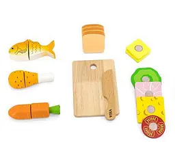 Іграшкові продукти Viga Toys Обід 44542 набір дерев'яних продуктів іграшок - мініатюра 3