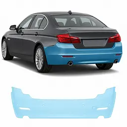 Антигравійна захисна бронеплівка за лекалами для BMW 5 Series F10 facelift 2013-2017 - задній бампер