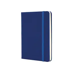 Книга записна Optima Square А6, тверда обкладинка, гумка, кремовий блок, лінія, синя (O20386-02)