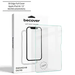 Скло захисне BeCover 3D Edge Full Cover Apple iPad Air 13" M2/M3 (2024/2025) (714775) - мініатюра 2