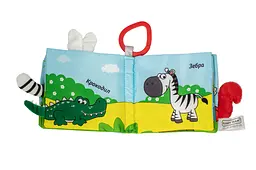 Іграшка-книжка текстильна "Тваринки" 6+ Baby team Різні кольори - мініатюра 4