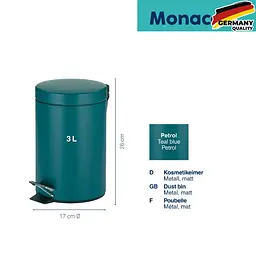 Відро для сміття Kela Monaco 3 л бірюзовий (20528) - мініатюра 5