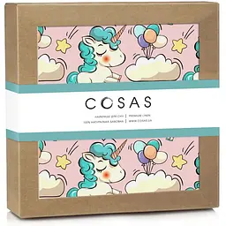 Наматрацник непромокаючий Cosas Rose Unicorn 70х120 см рожевий (WaterSheet_UnicornRose_120)