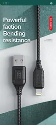 Кабель XO NB235 Zebra Series Braided USB-A to Type-C - 1m білий (6976055) - мініатюра 3