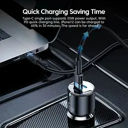 Автомобільний адаптер Essager City Dual для зарядки на 2 USB 60W - мініатюра 5