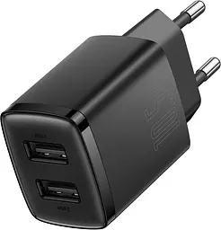 Зарядний пристрій Baseus Compact Charger 2U 10.5W EU black (CCXJ010201)