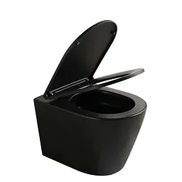 Унітаз підвісний Mixxus Premium Bevel-0304-T1 Black 480x360x360 мм сист. змиву Tornado 1.0 MP6677, Чорний матовий - мініатюра 5