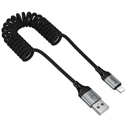 Дата кабель Hoco X121 Nuevo USB to Lightning 2.4A 1.5 м Black - мініатюра 3