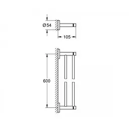 Вішак для рушника Grohe Essentials 40802AL1, Графит - мініатюра 2
