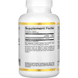 Прополіс бджолиний California Gold Nutrition Bee Propolis 2X 500 мг 240 капсул - мініатюра 2