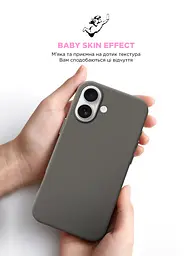 Силиконовый чехол для Apple iPhone 16, ICON2 Case, серый, противоударный, панель, защита всего корпуса, матовая поверхность Soft Touch, выступает над дисплеем, совместим с защитными стеклами и пленками, с микрофиброй, ArmorStandart (ARM81296) - мініатюра 8
