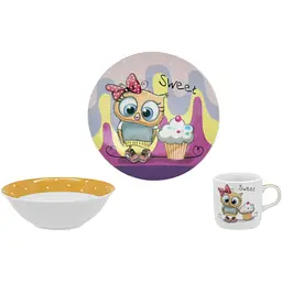 Набір дитячого посуду Limited Edition Sweet Owl, 3 предмети (6400434) - мініатюра 2