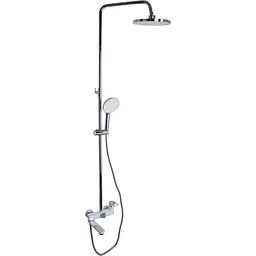 Душова система універсальна Qtap Jay на три споживача (з виливом) QTJAY111CRW45555 Chrome/White, Білий