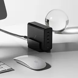 Мережевий зарядний пристрій Native Union Fast GaN Charger PD 140 Вт Desktop USB-C 4-Port Black (FAST-PD140-BLK-EU) - мініатюра 5