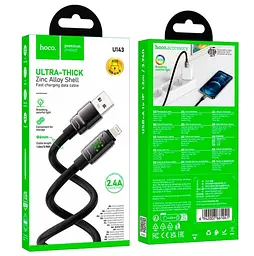 Кабель Hoco U143 Joy charging data cable iP Black - мініатюра 2