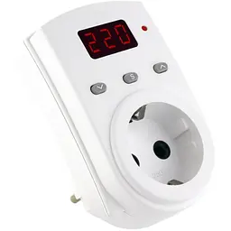 Мережевий фільтр захисне реле Voltronic VP16AS 16А 3200Вт 120-270В з індикатором напруги