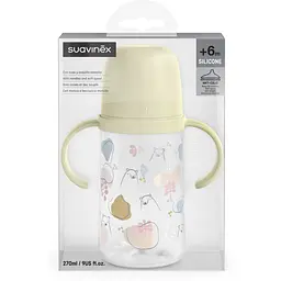 Чашка з силіконовим носиком Suavinex Bear family 270 мл +6 місяців зелена (308679) - мініатюра 5