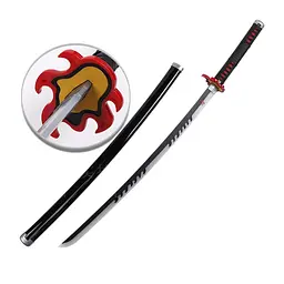 Катана Клинок, що розсікає демонів Танджиро Demon Slayer Tanjiro 103 см декоративна з підсвічуванням - мініатюра 2