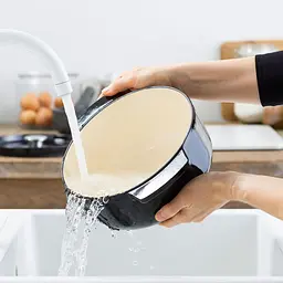 Каструля KitchenAid Cast Iron чавунна з кришкою 22 см 3.3 л чорна (CC006058-001) - мініатюра 9