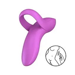 Вібратор на палець Satisfyer Bold Lover Dark Pink, гнучкий - мініатюра 1