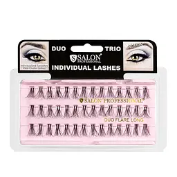 Пучкові вії для нарощування подвійні Salon Duo Flare Individual Lashes LONG