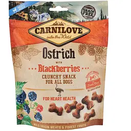 Ласощі для собак Carnilove Ostrich with Blackberries 200 г (для здоров'я серця)