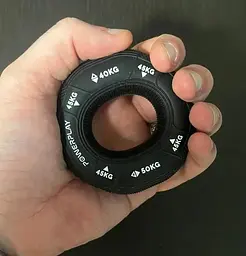 Еспандер кистьовий силіконовий PowerPlay PP-4331 Hand Grip Hard 40-45-50 кг Чорний (PP_4331_Black_(40-45-50)) - мініатюра 3