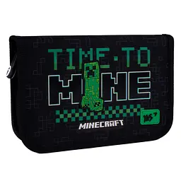 Шкільний пенал твердий одинарний з двома клапанами Yes Minecraft Time HP-04 - мініатюра 2