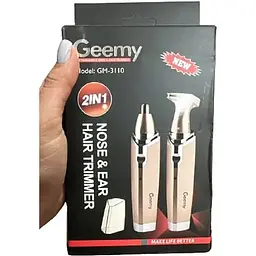 Тримумер акумуляторний Geemy GM-3110 2 в 1 для стрижки волосся носа вух - мініатюра 9