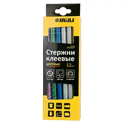 Клейові стержні Sigma 11.2x200мм 12шт 0.24кг (кольорові) (2713151) - мініатюра 2