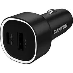 Зарядний пристрій Canyon 1xUSB + 1xUSB-C PD48W black (CNE-CCABR3AC) - мініатюра 2